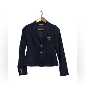 Rugby Ralph Lauren Blazer Jacket Navy Blue 0 Crest Schoolgirl Uniform Academy